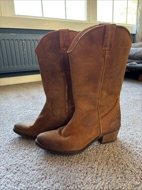 Women's Steve Madden Brown Suede Western Mid-Calf Boots